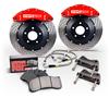 Stoptech Rear BBK w/ Black ST-22 Calipers Slotted 328X28mm Rotors Pads and SS Lines - Evo 8/9