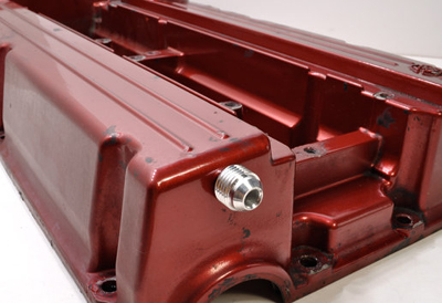 Buschur Racing Valve Cover Front -AN Fitting - EVO 8/9