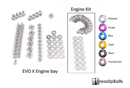 Dress Up Bolts Titanium Engine Kit - EVO X