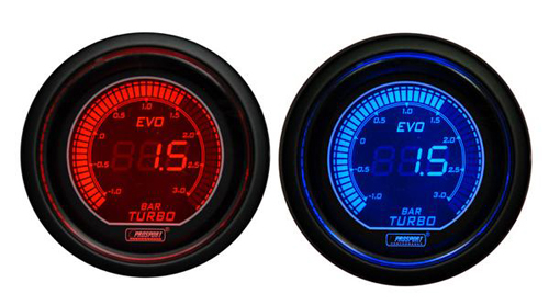 ProSport EVO Series Metric Boost Gauge Blue/Red