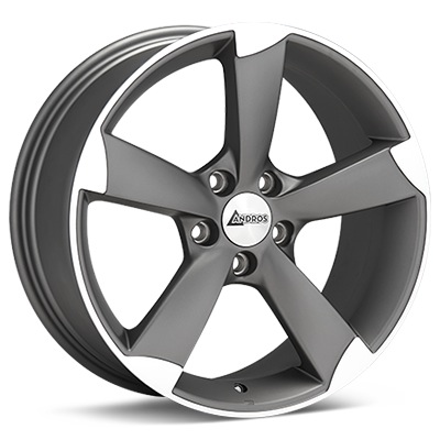 Andros R9 Set of 4 Machined with light Grey Accent Wheels - Lancer Ralliart 