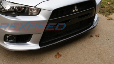 Rexpeed Carbon Fiber Type-F Bumper Splitter - EVO X