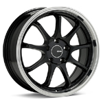 Enkei Tenjin Set of 4 Black with Machined Lip Wheels - Evo 8/9/X