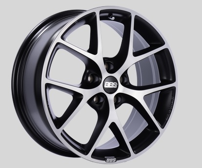 BBS SR 18x8 5x114.3 ET40 Satin Black Diamond Cut Face Wheels -82mm PFS/Clip Required