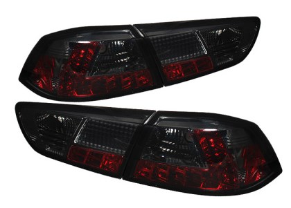 Spyder LED Tail Lights Smoke - EVO X