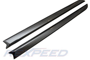 Rexpeed Dry Carbon Door Trim Overlays - EVO X