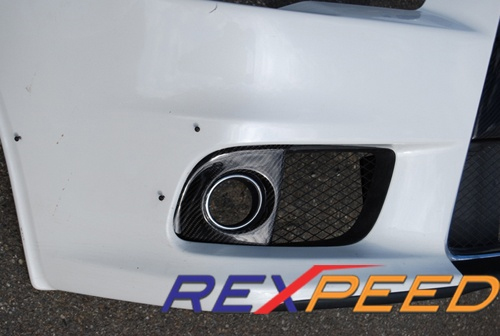 Rexpeed Carbon Fiber Fog Light Covers - EVO X