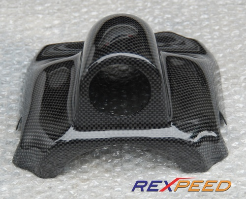 Rexpeed Carbon Fiber Steering Wheel Single Gauge Pod - EVO 8/9