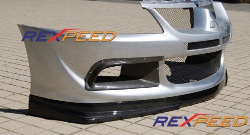 Rexpeed Type-V Carbon Fiber Front Lip - EVO 8