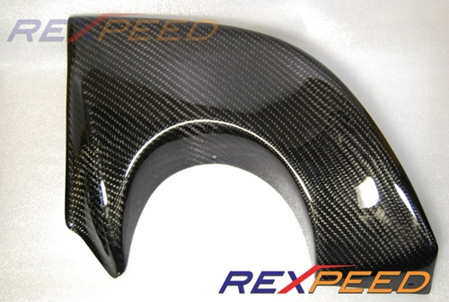Rexpeed V-Style Carbon Fiber Exhaust Heat Shield - JDM EVO 9