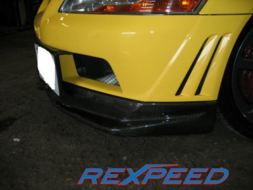 Rexpeed Carbon Fiber V-Style Front Lip - EVO 7