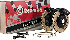 Brembo GT 328mm 4-Piston Rear Big Brake Kit (2-Piece Slotted Rotors) - EVO 8/9