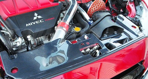 VARIS 09' Ver. Cooling Air Shroud, Carbon for Mitsubishi EVO X 2009 Version