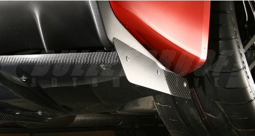 VARIS 09' Ver. Rear Side Splitter Fin Replacement, Carbon for Mitsubishi EVO X 2009 Version
