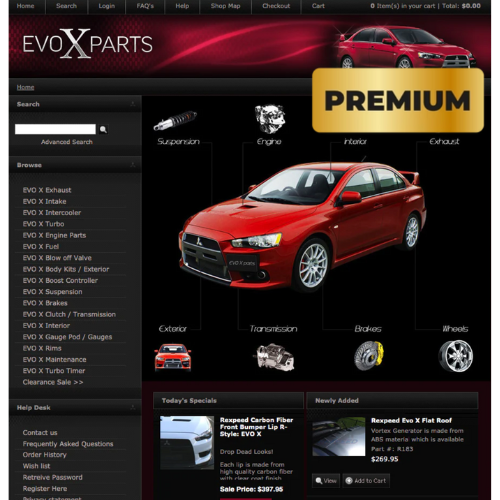 EVO X Website For Sale
