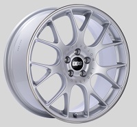 BBS CH-R 18x8 5x100 ET38 Brilliant Silver Polished Rim Protector Wheels -70mm PFS/Clip Required