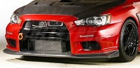 VARIS 09' Ver. Front Lip Replacement, Carbon for Mitsubishi EVO X 2009 Version