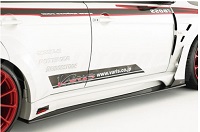 VARIS Widebody Side Step (Side Air Panel and Big Underboard), Carbon for the Mitsubishi Evo X