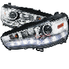 Spec-D LED Projector Head Lights Chrome w/Clear Lens - EVO X